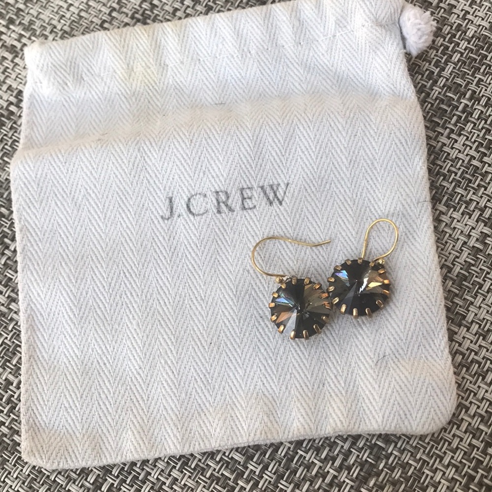 J Crew Smoky quartz earrings